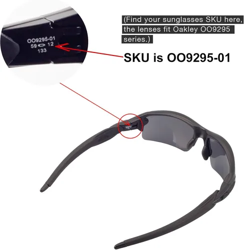 Vista 4 de Walleva Lentes de repuesto para gafas de sol Oakley Flak 2.0 Múltiples opciones disponibles