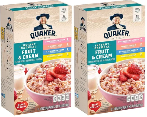 Vista 12 de Quaker Avena instantánea, proteína de azúcar morena de arce, 0.35 onzas de proteína, 12.6 onzas, paquete de 6