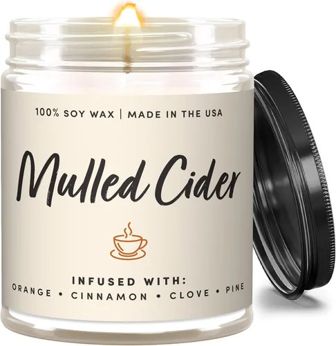 Vista 11 de Wax & Wit Velas de otoño perfumadas para el hogar, manzana, canela, clavo, naranja, regalo perfecto para decoración del hogar para otoño