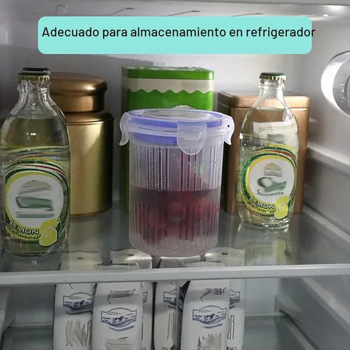 Vista 5 de JUXYES Tarro de almacenamiento de pepinillos de plástico transparente