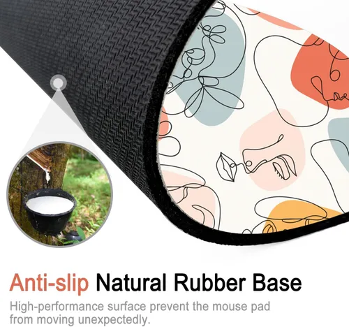 Vista 4 de Alfombrilla ergonómica para mouse y reposamuñecas para teclado, soporte de muñeca con base de goma antideslizante + posavasos para computadora