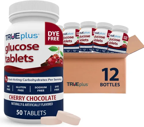 Vista 37 de TRUEplus® Tabletas de glucosa, sabor surtido (uva, frambuesa, naranja), botella de 50 unidades (1) Chewable Tablets, 15g Fast-Acting