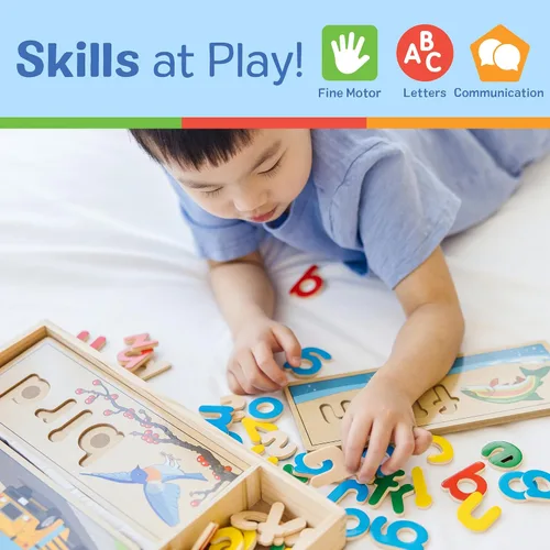 Vista 5 de Melissa & Doug See & Spell - Juguete educativo de madera, Versión estándar