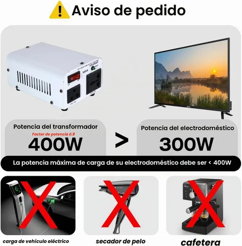 Vista 3 de Yinleader 500W 110V a 220V Convertidor de Voltaje Transformador Paso Arriba Blanco