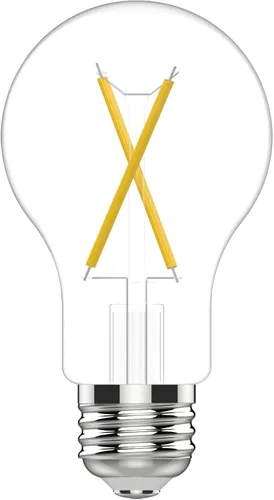Vista 2 de GE Bombillas LED clásicas, 60 vatios, blanco brillante, bombillas A19 (paquete de 8)
