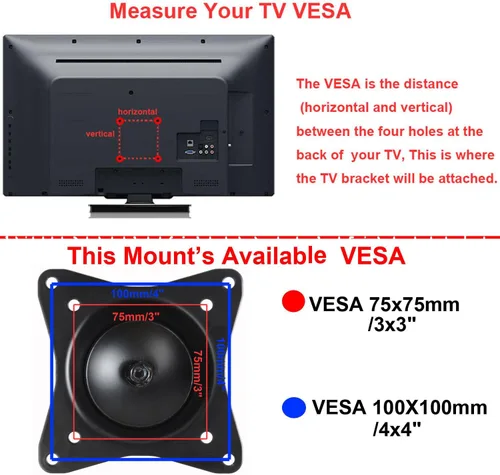Vista 2 de VideoSecu Soporte de montaje en pared para monitor de TV con rotación inclinable para la mayoría de 19" 20" 22" 23" 24" 26" 27" 30" 32", algunos