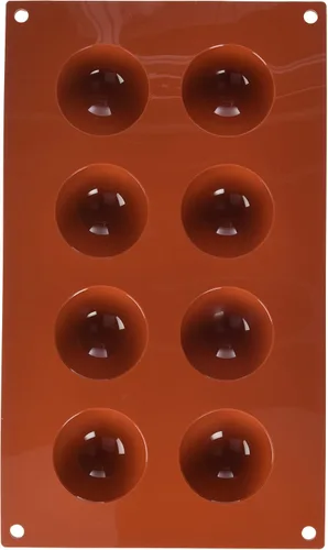 Vista 6 de Silikomart Molde de media esfera, naranja, 1.181 in