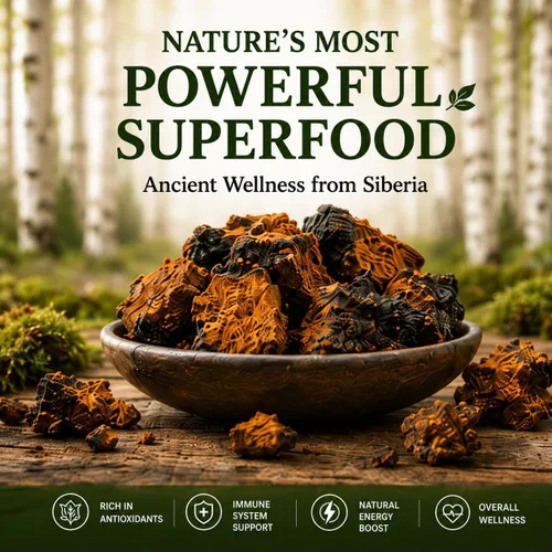 Vista 7 de Trozos de hongos chaga siberianos cosechados salvajes 3 oz (85g)