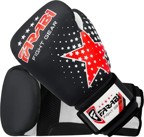 Vista 6 de Farabi Sports Guantes de boxeo para niños, 6 onzas, guantes de boxeo para jóvenes, MMA, Muay Thai, guantes de boxeo para niños, lo mejor