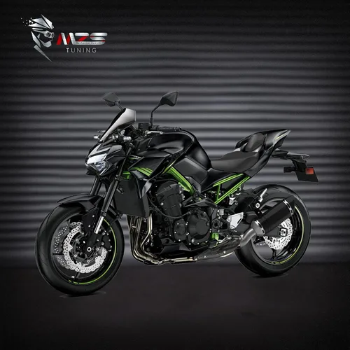 Vista 7 de MZS - Espejos retrovisores de motocicleta de 0.394 pulgadas, manillar ajustable de 360°, compatible con Z125 Z400 Z500 Z650 Z750 Z800 Z900 Z1000
