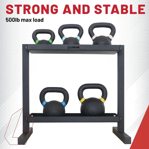 Vista 3 de Lifeline Estante de almacenamiento para pesas rusas de fitness