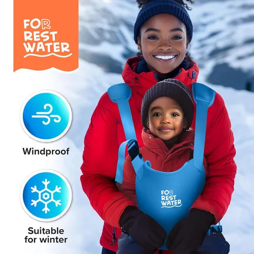 Vista 9 de Portabebés ergonómico de neopreno prémium para agua cálida y segura y diversión en la tierra (4-24 meses) - Arnés ajustable para bebés y niños