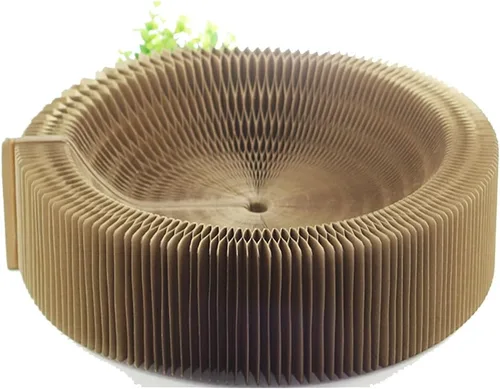 Vista 5 de Cama Sillón Rascador para Gatos - Forma Redonda Plegable para Gatos Grandes