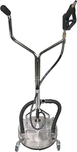Vista 3 de Limpiador de superficies de acero inoxidable de 21 pulgadas con puerto de vacío, ruedas y accesorio para lavadora a presión de varilla 4000 PSI, 12