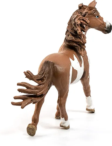 Vista 3 de Schleich Farm World, juguetes de animales realistas para niños y niñas, figura de caballo manchado de semental pinto, a partir de 3 años