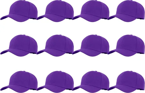 Vista 114 de Gorras de béisbol con correa trasera ajustable, lisas, negras, 12