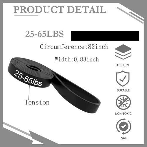 Vista 2 de Juego de 16 bandas de resistencia, bandas elásticas de entrenamiento prémium para gimnasio en casa, entrenamiento de fuerza, yoga y terapia física