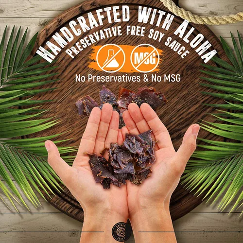 Vista 6 de Kaimana Cecina de atún Ahi silvestre capturada en la naturaleza, sal de limón, rica en omega-3 y alta en proteínas, cecina de pescado totalmente