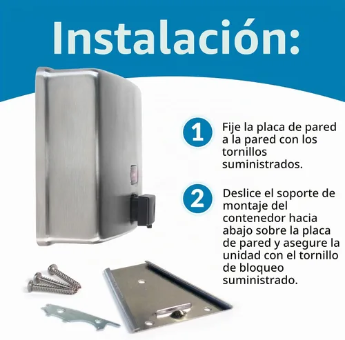 Vista 7 de Bobrick 4112 despachador para jabón, para montura sobre superficies ConturaSeries, de 40 onzas, acero inoxidable satinado
