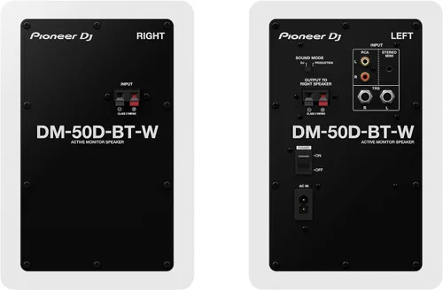 Vista 3 de Pioneer DJ DM-50D-BT-W Par De Altavoces De Monitor Activo De Escritorio De 5 Pulgadas Con Bluetooth - Blanco