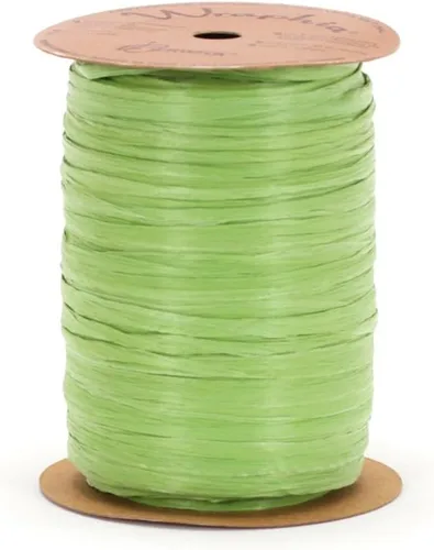 Vista 31 de Berwick Offray Cinta de rafia mate de 1/4" de ancho, verde manzana, 100 yardas, 0.276 in