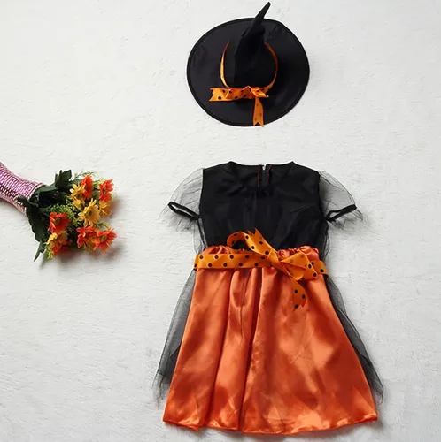 Vista 5 de Disfraz Jifre de bruja de Halloween para niñas