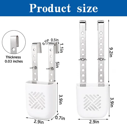 Vista 2 de Adjustble Toilet Tank Cleaning Tablet Holder, Bleach Tablets Bracket Adjustable-1Set