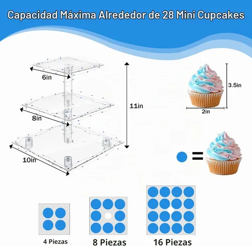 Vista 4 de YestBuy - Soporte para cupcakes (3/4/5)