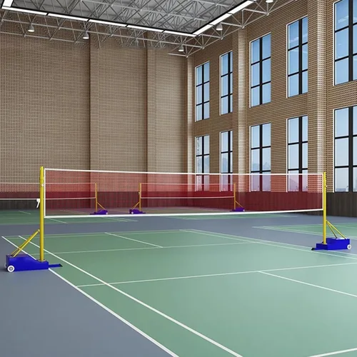 Vista 2 de WDJBPSH Conjunto combinado de pickleball de bádminton móvil, soporte de redes de juego deportivo resistente con red de 24.6 ft/20.0 ft, reunión