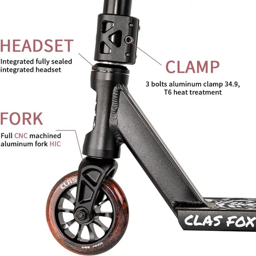 Vista 3 de Freestyle Pro Stunt Scooter 4.331 in Pro Scooter Ruedas HIC Sistema de compresión Kick Scooter