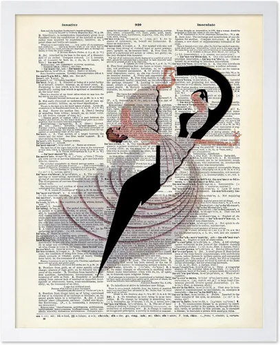Vista 10 de Poster Master Póster de Arte del Diccionario - Impresión Retro de Mujer Soldadora - Arte de Sándwich de Queso a la Parrilla - Regalo para Ella