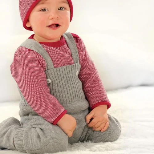 Vista 6 de Pantalones de lana para bebés ropa de punto de lana merino orgánica para niños y niñas, recién nacido - 4 años