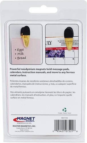Vista 4 de MASTER MAGNETICS - 2 pinzas grandes con mango de caucho, Amarillo, 2
