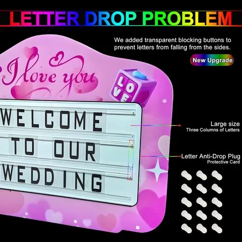 Vista 5 de Letrero de servicio de botellas, letrero de boda personalizado con letras y números, pantalla LED de mano para despedida de soltera y despedida