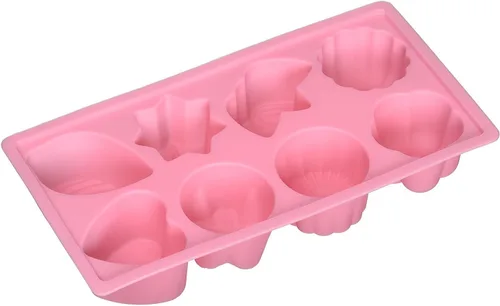 Vista 2 de 8-cavity Floral Leaf Silicone Cake Jabón Decoración Mold, Rosado, Rosado
