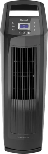 Vista 9 de Lasko Ventilador de torre oscilante de alta velocidad, 3 velocidades potentes, temporizador, rejillas direccionales ajustables, control remoto