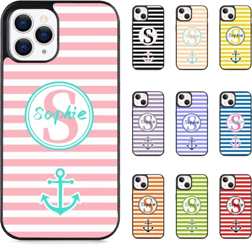 Vista 13 de Fundas personalizadas con inicial y nombre personalizado para Samsung Negro