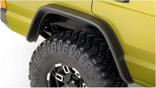 Vista 3 de Guardabarros Bushwacker (10922–07) para Jeep, lisos estilo Fender, pieza lisa; conjunto de 4