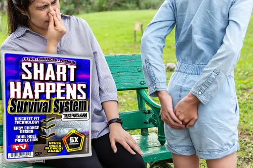 Vista 6 de Shart Happens Survival System - Divertido kit de pañales para adultos, protección extrema contra golpes, fiesta de elefante blanco, cumpleaños