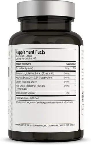 Vista 2 de Male Health, Incrementador natural de testosterona para la salud sexual y la líbido, resistencia y el rendimiento sexual, con Tongkat Ali, Ginseng