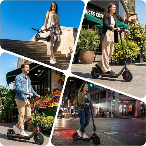 Vista 7 de SISIGAD Electric Scooter for Adults - 8.5" Tires, 19Mph,19 Miles Long Range, 500W Motor, Folding E-Scooter for Commuter, Dual Braking System