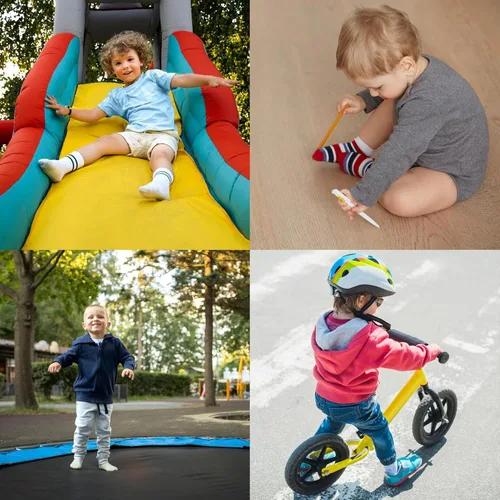 Vista 6 de Calcetines tobilleros con agarre para niños y niñas 1-33-55-7T