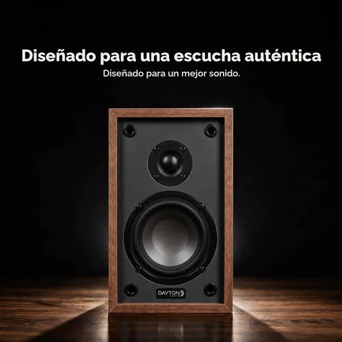 Vista 3 de Dayton Audio Par de bocinas de estante Classic B40A con Bluetooth (Madera, 4 pulgadas)