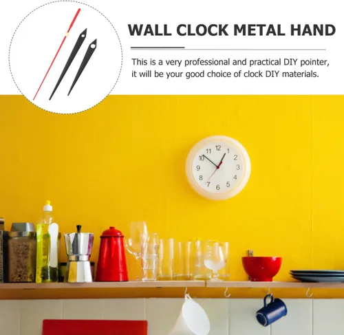 Vista 2 de Hemobllo Juego de 10 pares de piezas de reloj de pared de precisión para bricolaje, relojes de cuarzo sin marco, accesorios duraderos