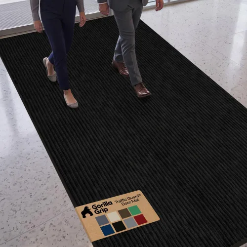 Vista 24 de GORILLA GRIP Traffic Guard - Tapete resistente para interiores y exteriores Negro