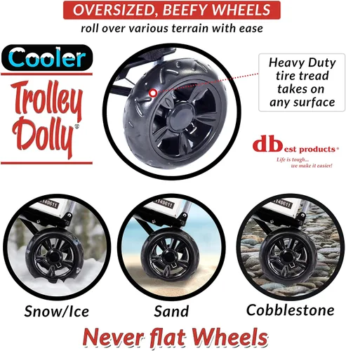 Vista 3 de Cooler Trolley Dolly, Negro Bolsa Térmica aislante plegable Rolling tailgating BBQ cerveza Hielo Cart