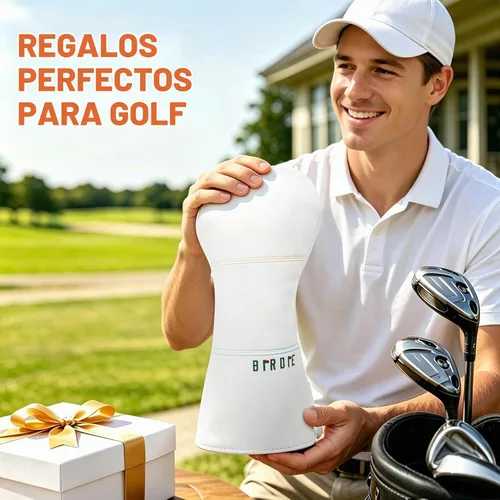 Vista 8 de Fundas para Palos de Golf Bordado Elegante Cuero Premium Birdie Golf Funda para Driver Funda Híbrida para Fairway Funda para Putter Blade Funda