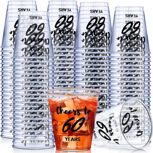 Vista 10 de Zubebe 100 vasos de chupito de cumpleaños de 2 onzas, vasos desechables de 2 onzas, regalos de fiesta de cumpleaños para ella y él, mujeres
