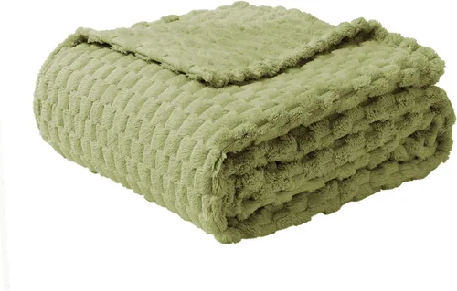 Vista 26 de FY FIBER HOUSE Manta de Vellón para Sofá 300GMS Súper Suave de Felpa Difusa Mantas y Cobijas para Sofá Cama Oficina, 40x50 Pulgadas, Beige