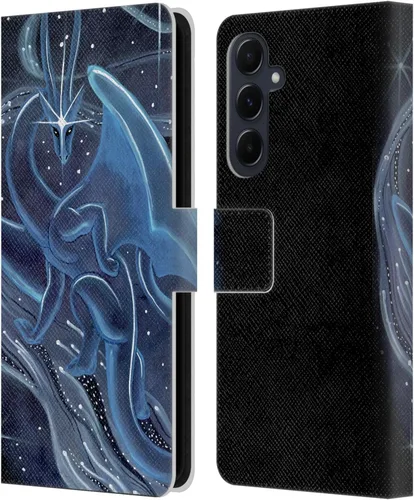 Vista 390 de Head Case Designs Officially Licensed Carla Morrow Galactic Entrancement Dragons Leather Wallet Case Compatible with Samsung Galaxy A07 4G
